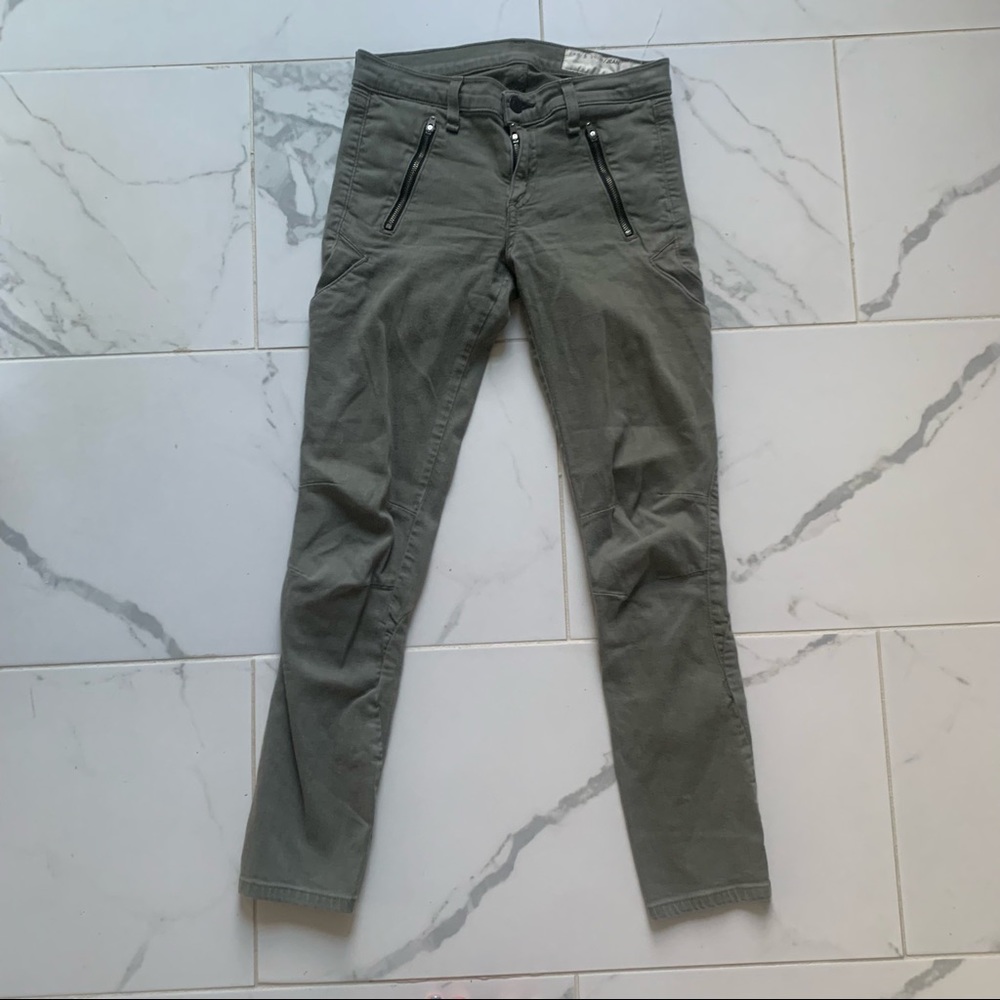RAG & BONE Army Green Rally Cargo Skinny Jeans 24